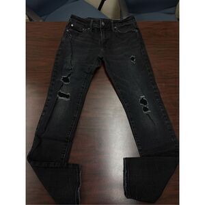 American Eagle Men’s Black Distressed Flex Black Jeans Size 30x32
